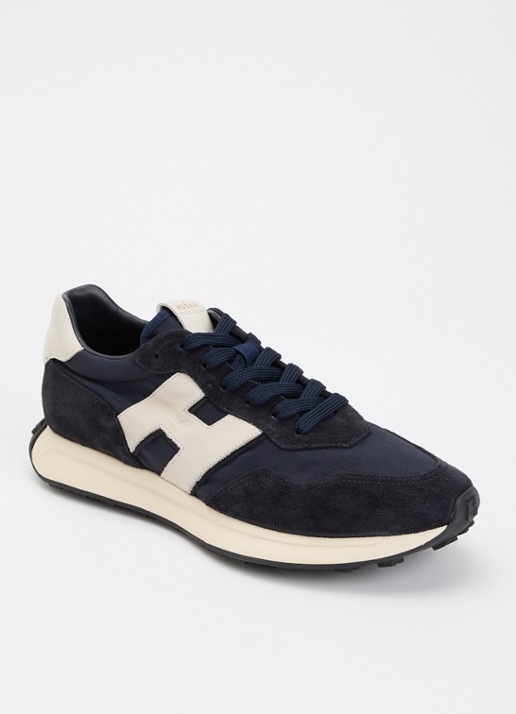 Hogan H601 sneaker van mesh met suède details