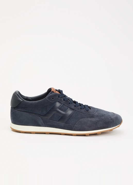 Hogan H699 Athletic sneaker van suède met details van leer