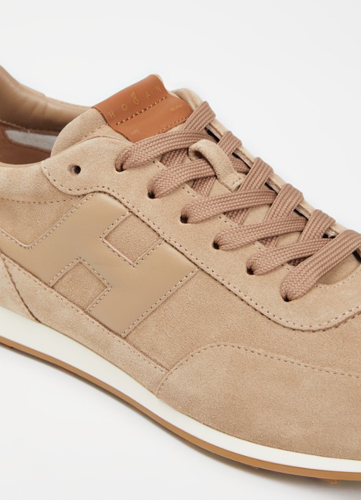 Hogan H699 Athletic sneaker van suède - detail 4 beige