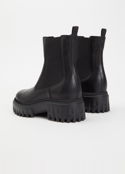 Hogan H700 chelsea boot van leer - achterkant 4 zwart