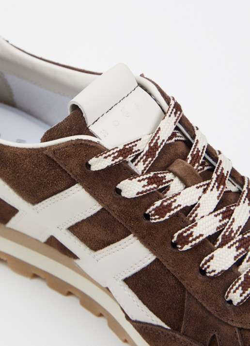Hogan H701 86er sneaker van suède - detail 6 donkerbruin