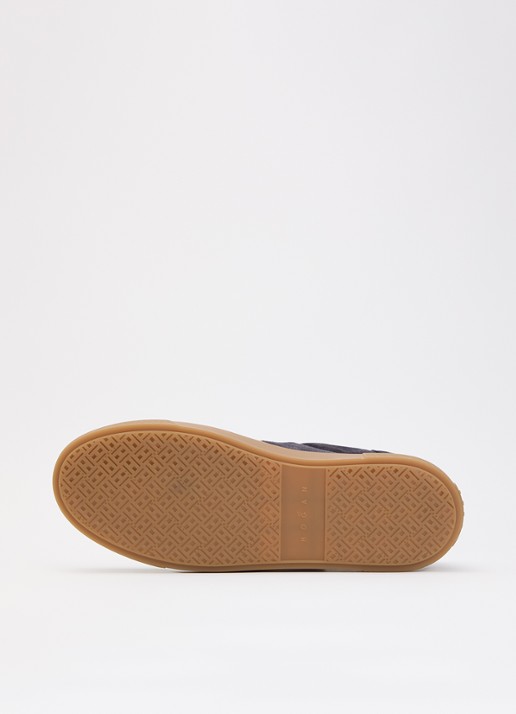 Hogan H705 sneaker van suède - detail 5 donkerblauw