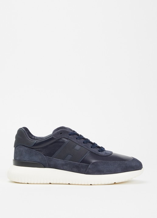 Hogan H709 sneaker van leer met details van suède