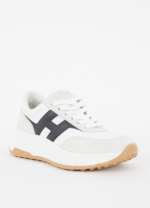 Hogan Hi-Fi sneaker van leer met suède details