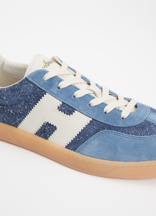 Hogan Hogan Cool sneaker van suède met details van nubuck  - detail 4 blauw