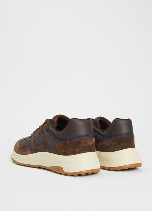 Hogan Hyperlight sneaker met mesh details - achterkant 6 bruin