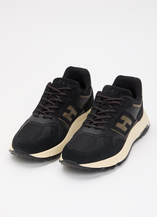 Hogan Hyperlight sneaker met suède details - detail 3 donkerblauw