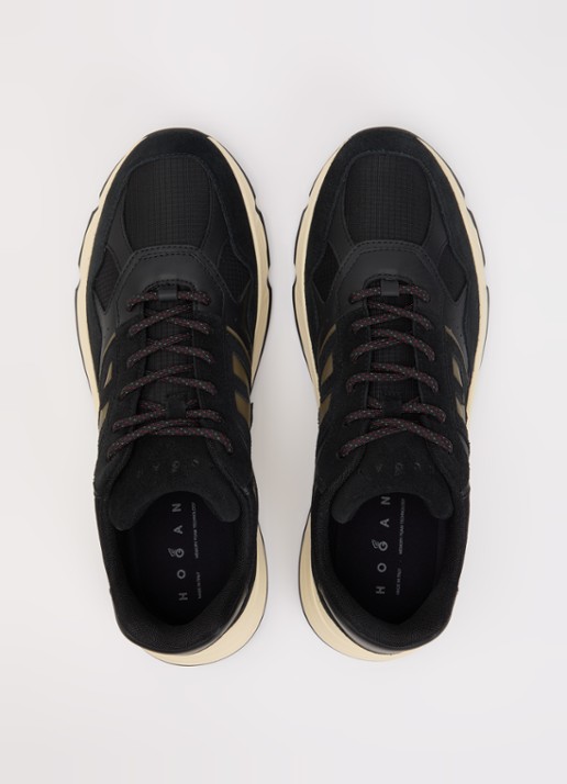 Hogan Hyperlight sneaker met suède details - detail 4 donkerblauw
