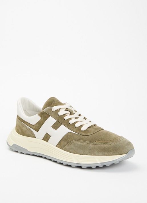Hogan Hyperlight sneaker van suède met details van leer