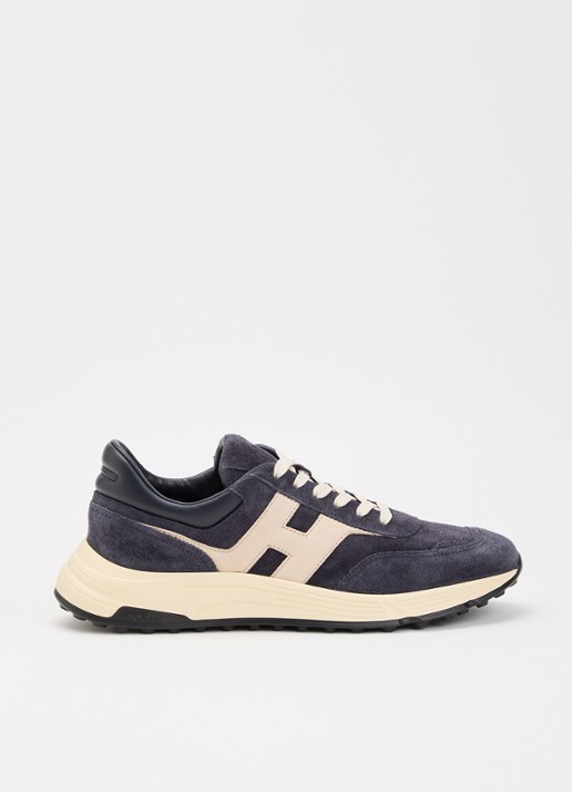 Hogan Hyperlight sneaker van suède met details van leer