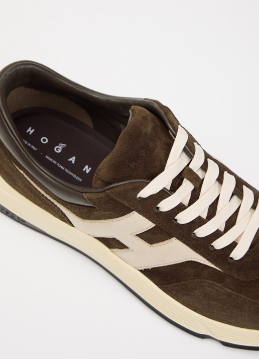 Hogan Hyperlight sneaker van suède - detail 6 bruin