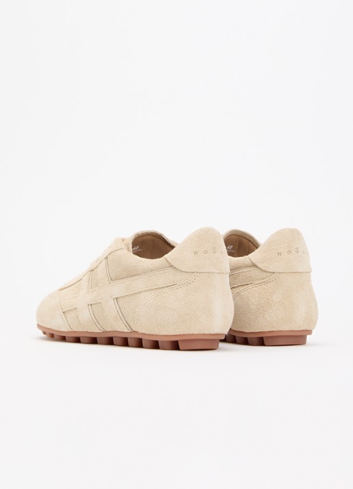 Hogan Olympia sneaker van suède - achterkant 5 beige