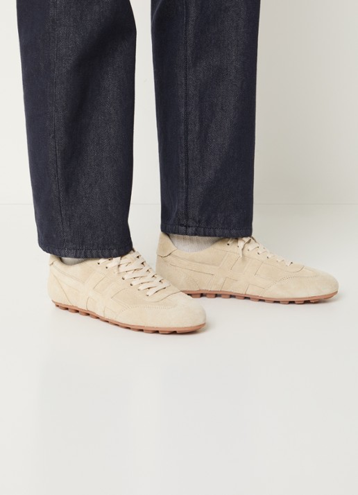 Hogan Olympia sneaker van suède - voorkant 7 beige