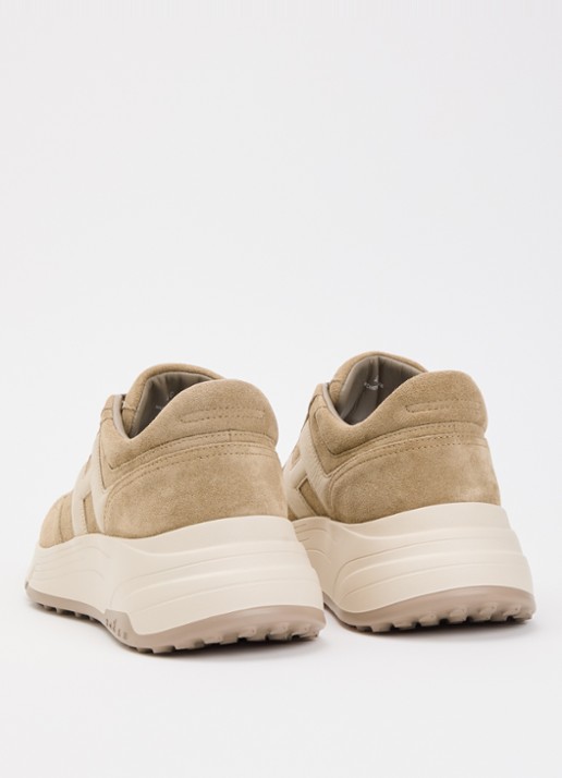 Hogan Sneaker van suède - achterkant beige
