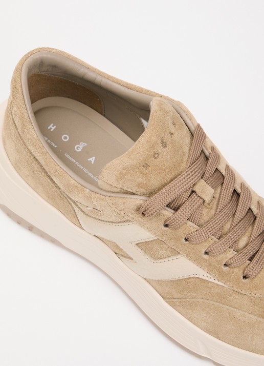Hogan Sneaker van suède - detail 6 beige