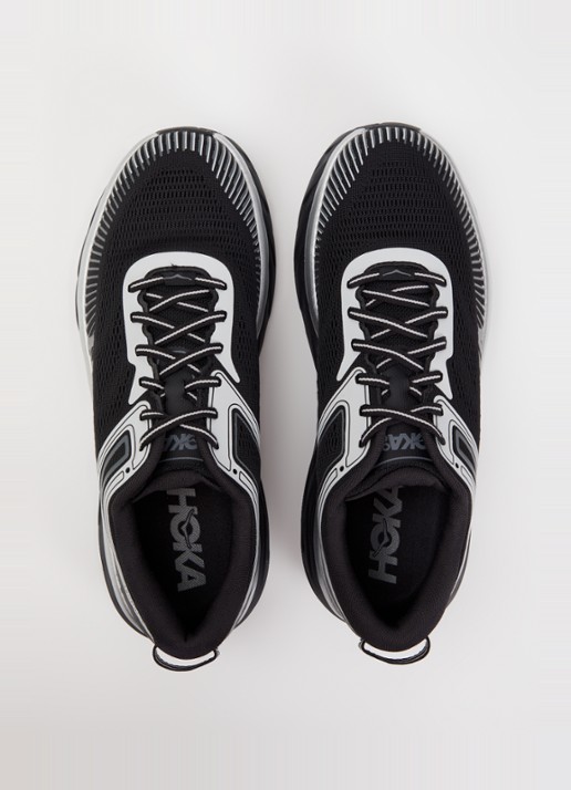HOKA Bondi 7 sneaker met gebreid bovenwerk en logo - detail 3 zwart