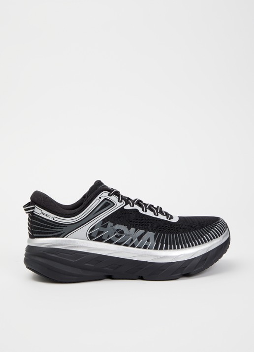 HOKA Bondi 7 sneaker met gebreid bovenwerk en logo