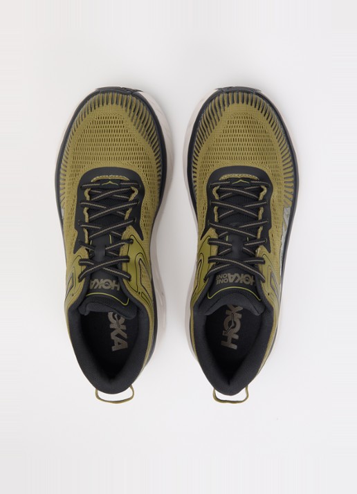 HOKA Bondi 7 sneaker van mesh met logo - detail 4 mosgroen