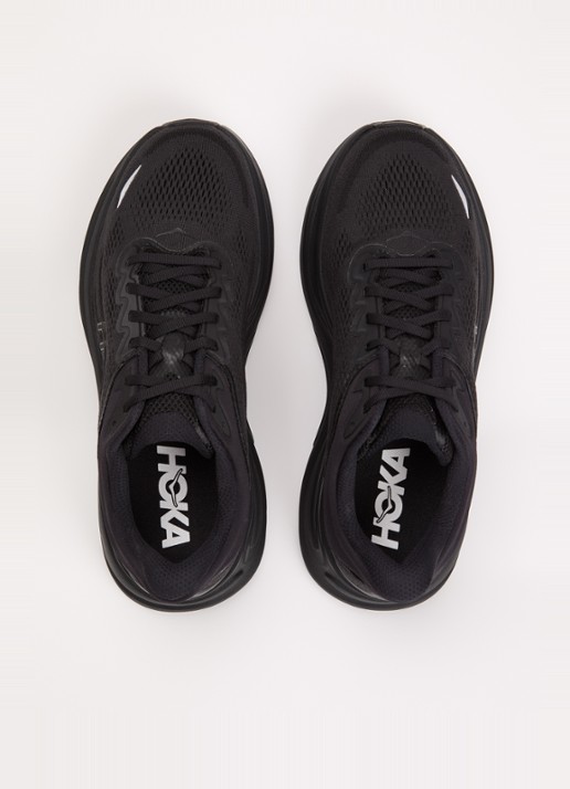 HOKA Bondi 9 hardloopschoen met mesh details - detail 6 zwart