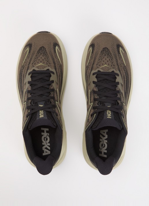 HOKA Clifton 10 sneaker met mesh details - detail 3 mosgroen