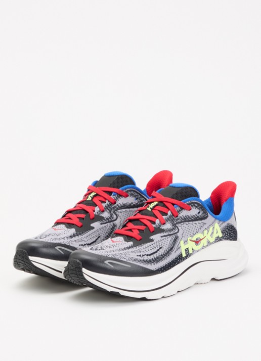 HOKA Clifton 10 sneaker met mesh details - detail 3 grijsmele