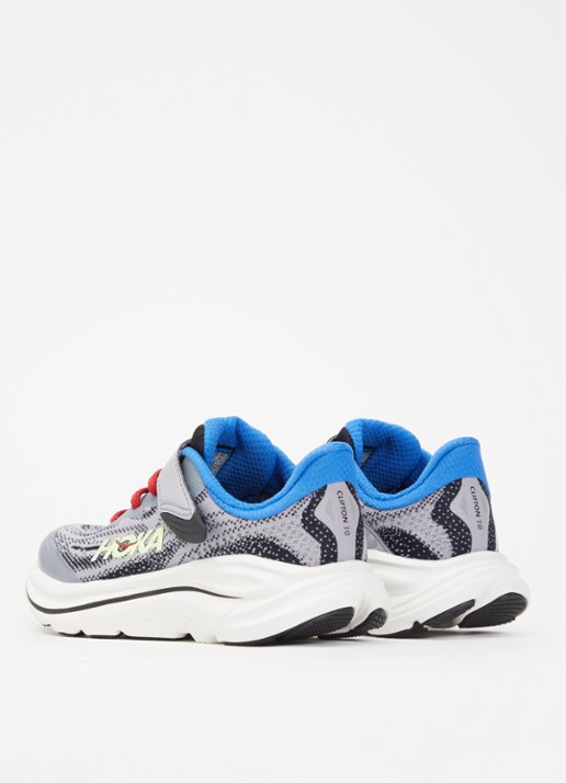 HOKA Clifton sneaker van mesh met logo - achterkant 4 grijs
