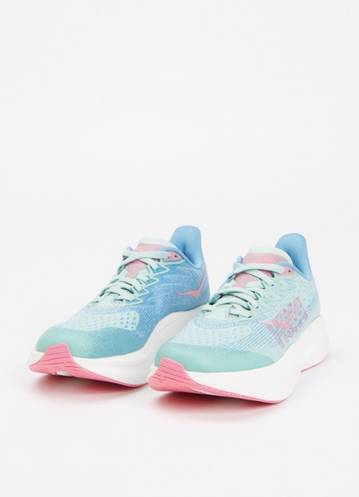 HOKA Mach 6 hardloopschoen met mesh details - voorkant 2 mint