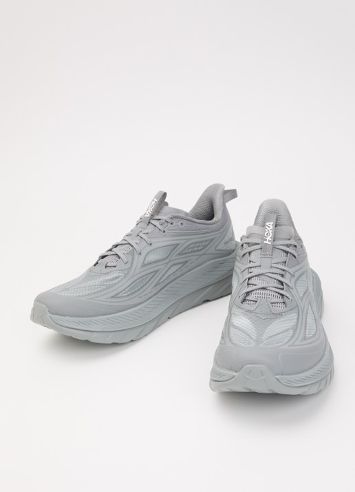 HOKA Mach Remastered sneaker van mesh met logo - detail 3 grijs