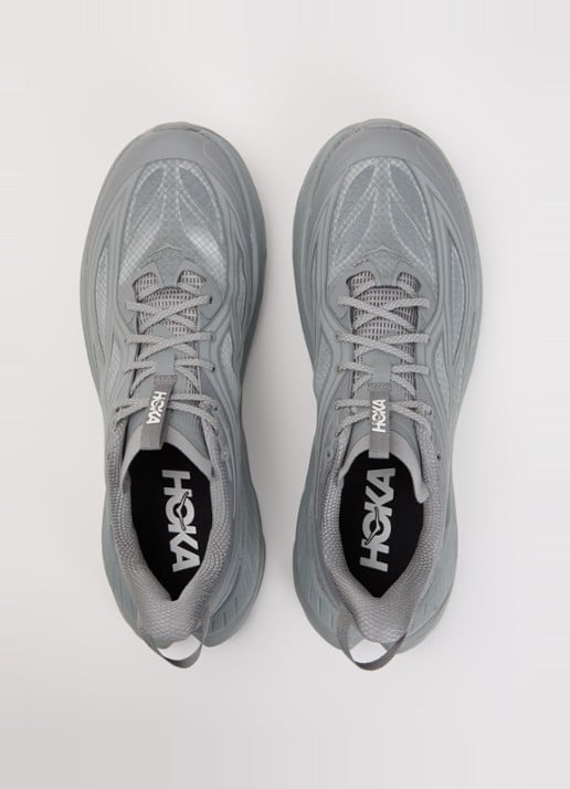 HOKA Mach Remastered sneaker van mesh met logo - detail 4 grijs