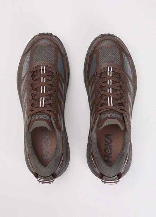 HOKA Mafate Speed 2 sneaker met mesh details - detail 4 donkergrijs