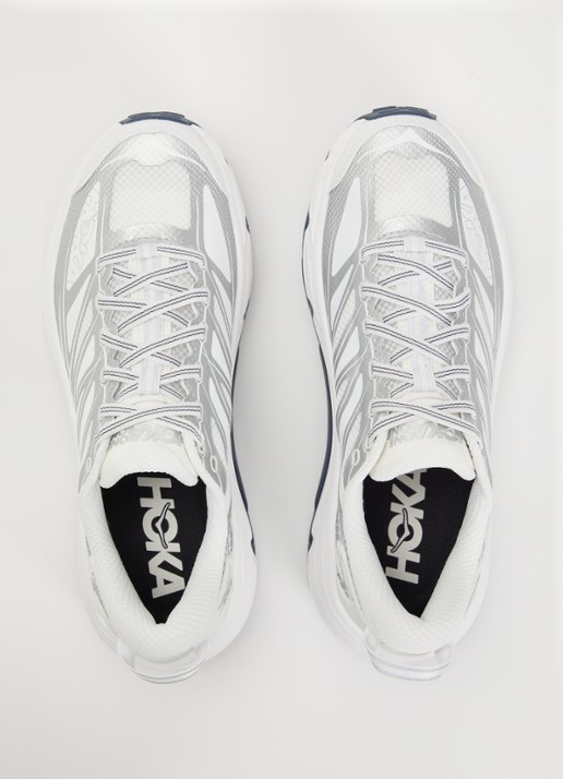 HOKA Mafate Speed 2 sneaker met mesh details - detail 4 zilver