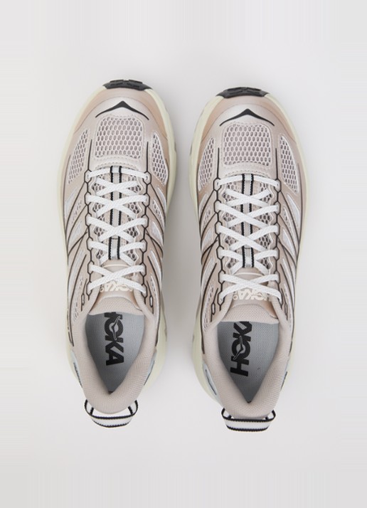 HOKA Mafate Speed 2 TS sneaker met mesh details en metallic finish - detail 3 creme