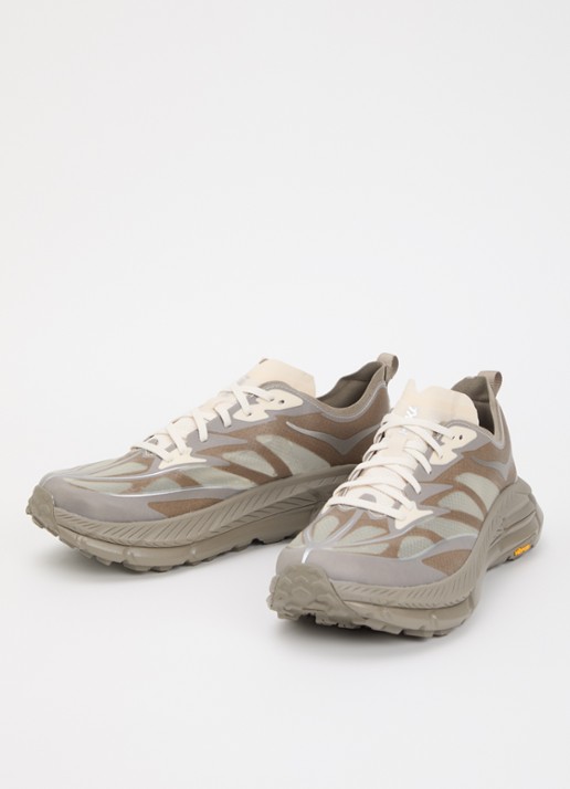 HOKA Mafate Speed 4 Lite sneaker met details van mesh - detail beige