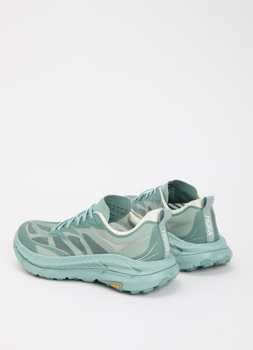 HOKA Mafate Speed 4 Lite sneaker met details van mesh - achterkant lindegroen