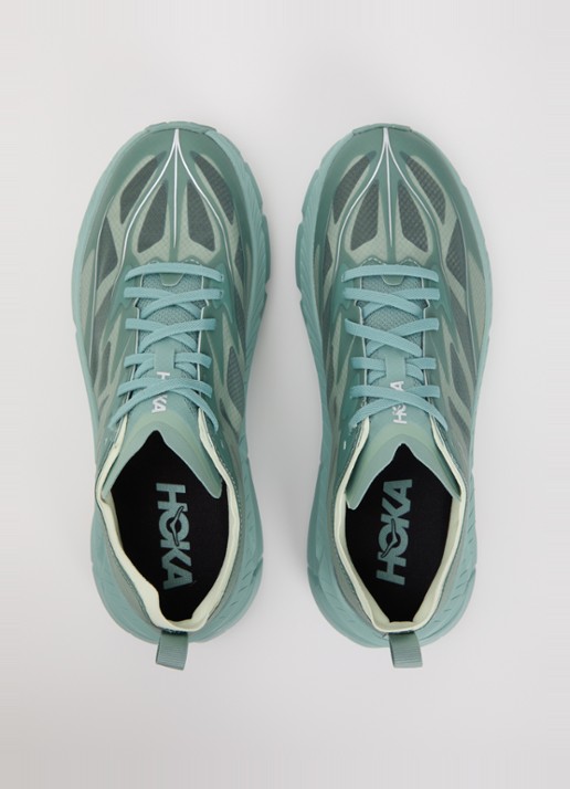 HOKA Mafate Speed 4 Lite sneaker met details van mesh - detail 4 lindegroen