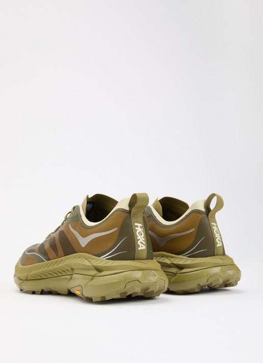 HOKA Mafate Speed 4 Lite sneaker met details van mesh - achterkant mosgroen