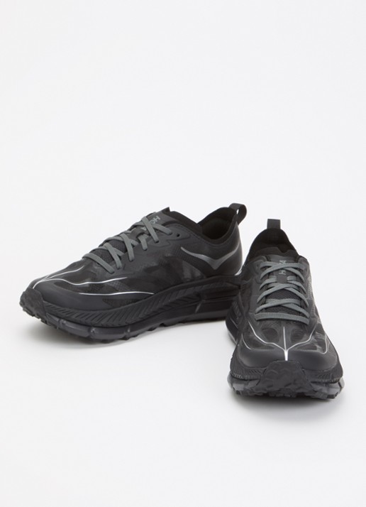 HOKA Mafate Speed 4 Lite sneaker met mesh details - detail 2 zwart