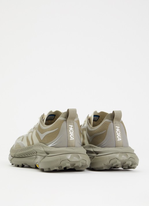 HOKA Mafate Speed 4 Lite sneaker van mesh - achterkant 2 khaki
