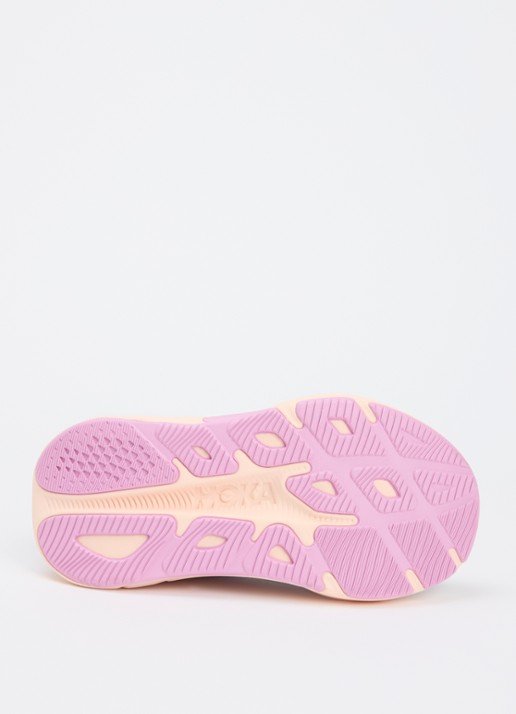 HOKA Rincon 4 hardloopschoen met gebreid bovenwerk en logo - detail 2 fuchsia