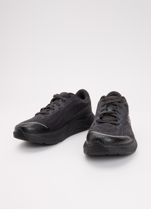 HOKA Rincon 4 sneaker met gebreid bovenwerk en logo - detail zwart