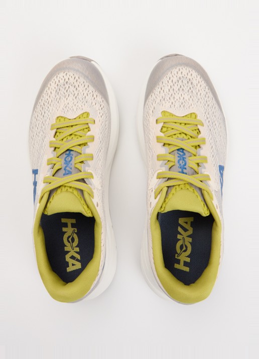 HOKA Rincon 4 sneaker met gebreid bovenwerk en logo - detail 4 lichtgrijs