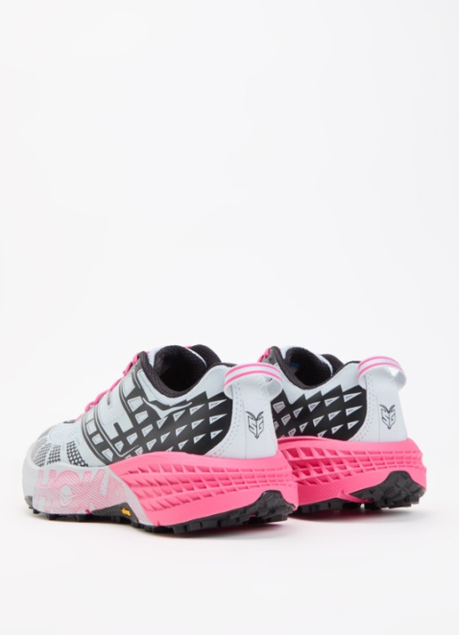 HOKA Speedgoat 2 sneaker met mesh details - achterkant 2 lichtblauw