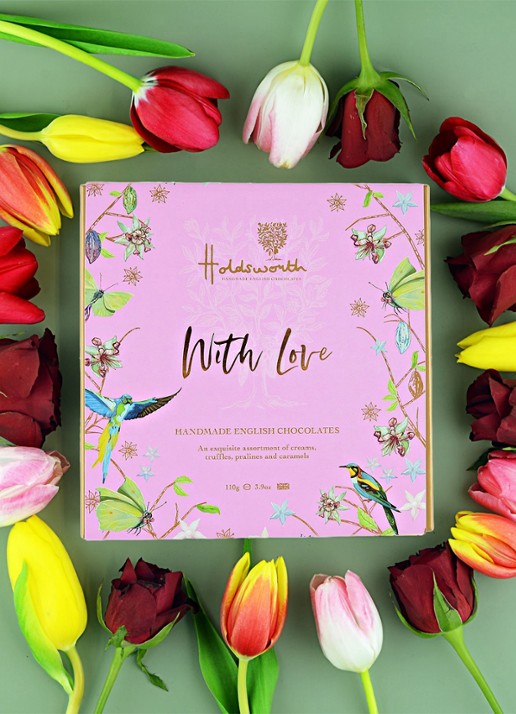 Holdsworth Chocolade bonbons in With Love giftbox 110 gram - voorkant 2 undefined