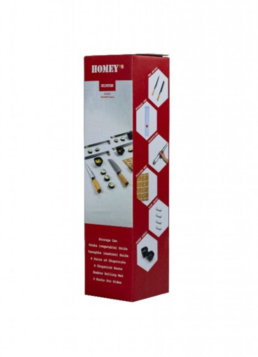 Homey's Nippon Sushi Essentials blik giftset 14-delig - detail lichtbruin