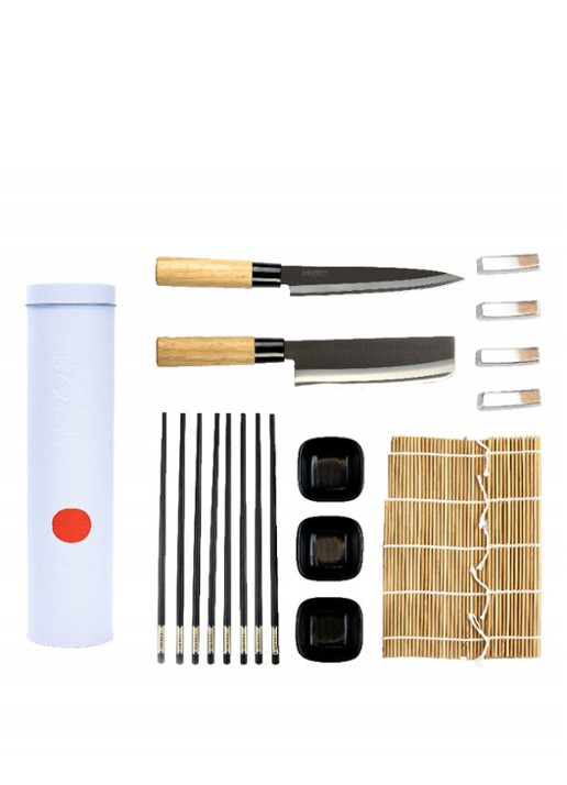 Homey's Nippon Sushi Essentials blik giftset 14-delig - voorkant 6 lichtbruin