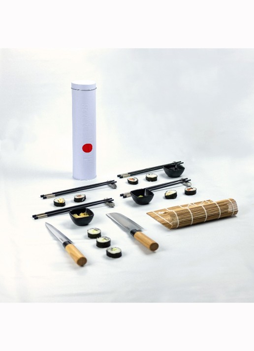 Homey's Nippon Sushi Essentials blik giftset 14-delig - voorkant 7 lichtbruin
