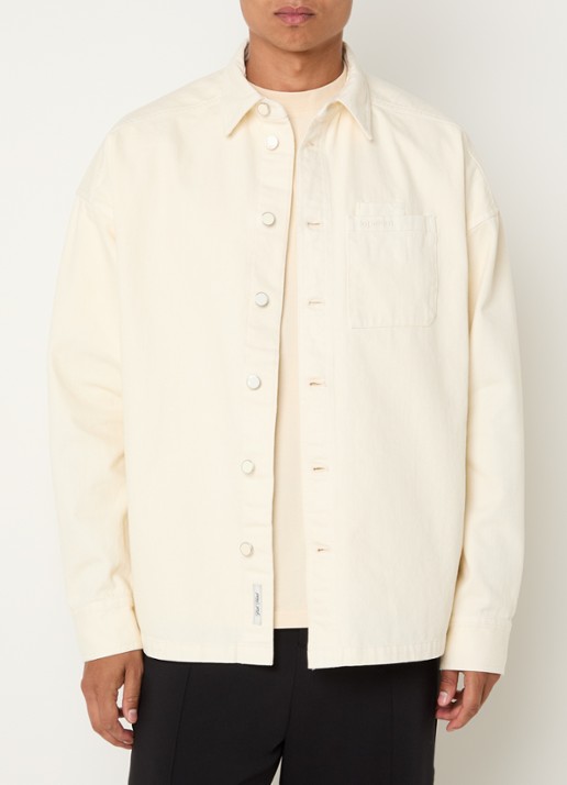 Hopeium Overshirt van denim met borstzak