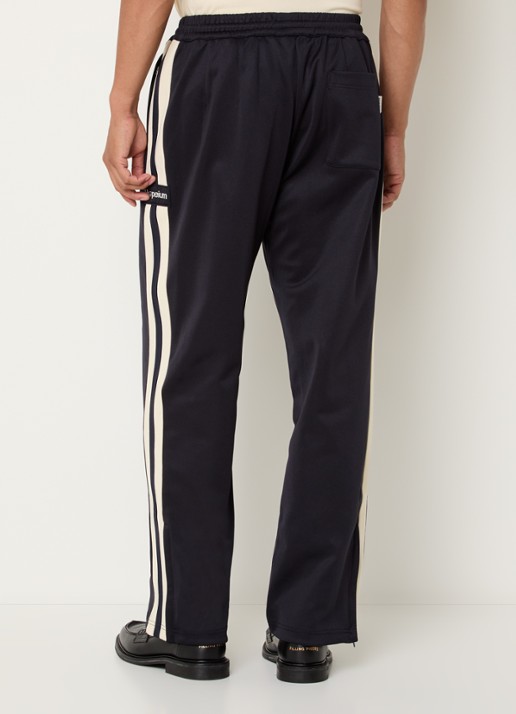 Hopeium Straight fit trackpants met ritszakken en logo - achterkant 3 zwart