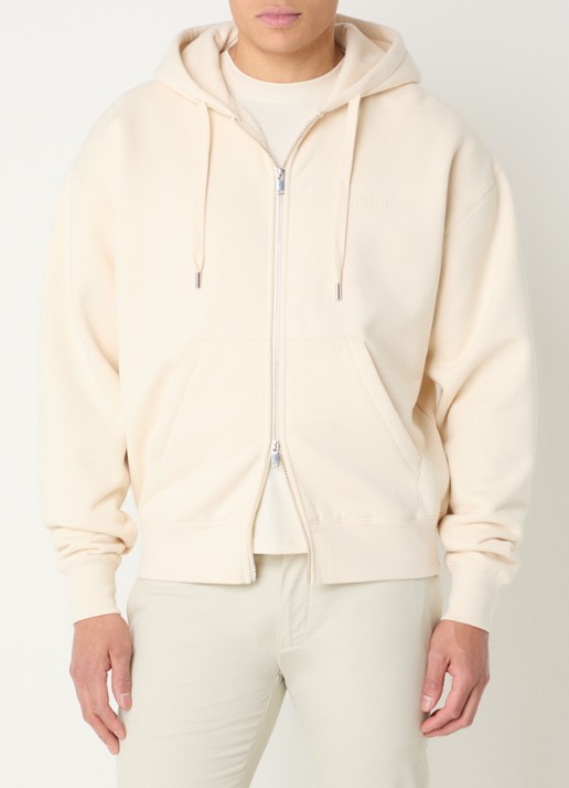 Hopeium Sweatvest met logo- en backprint - detail 4 creme