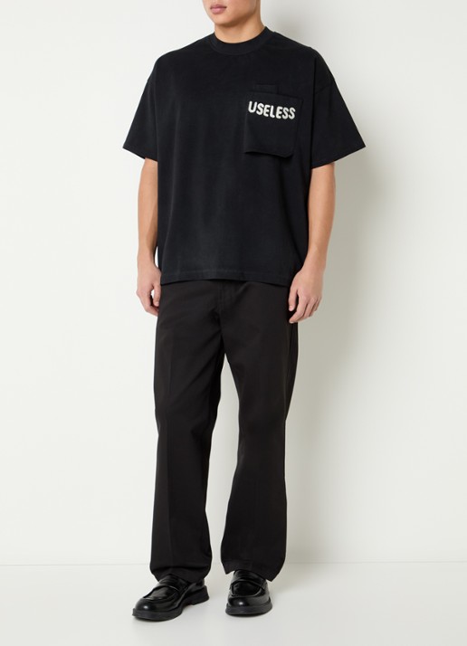 Hopeium T-shirt met borduring - voorkant 4 zwart